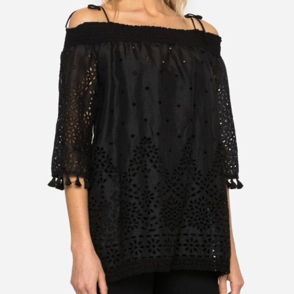 JOHNNY WAS Hailey Off The Shoulder Tunic Top  - Picture 1 of 10
